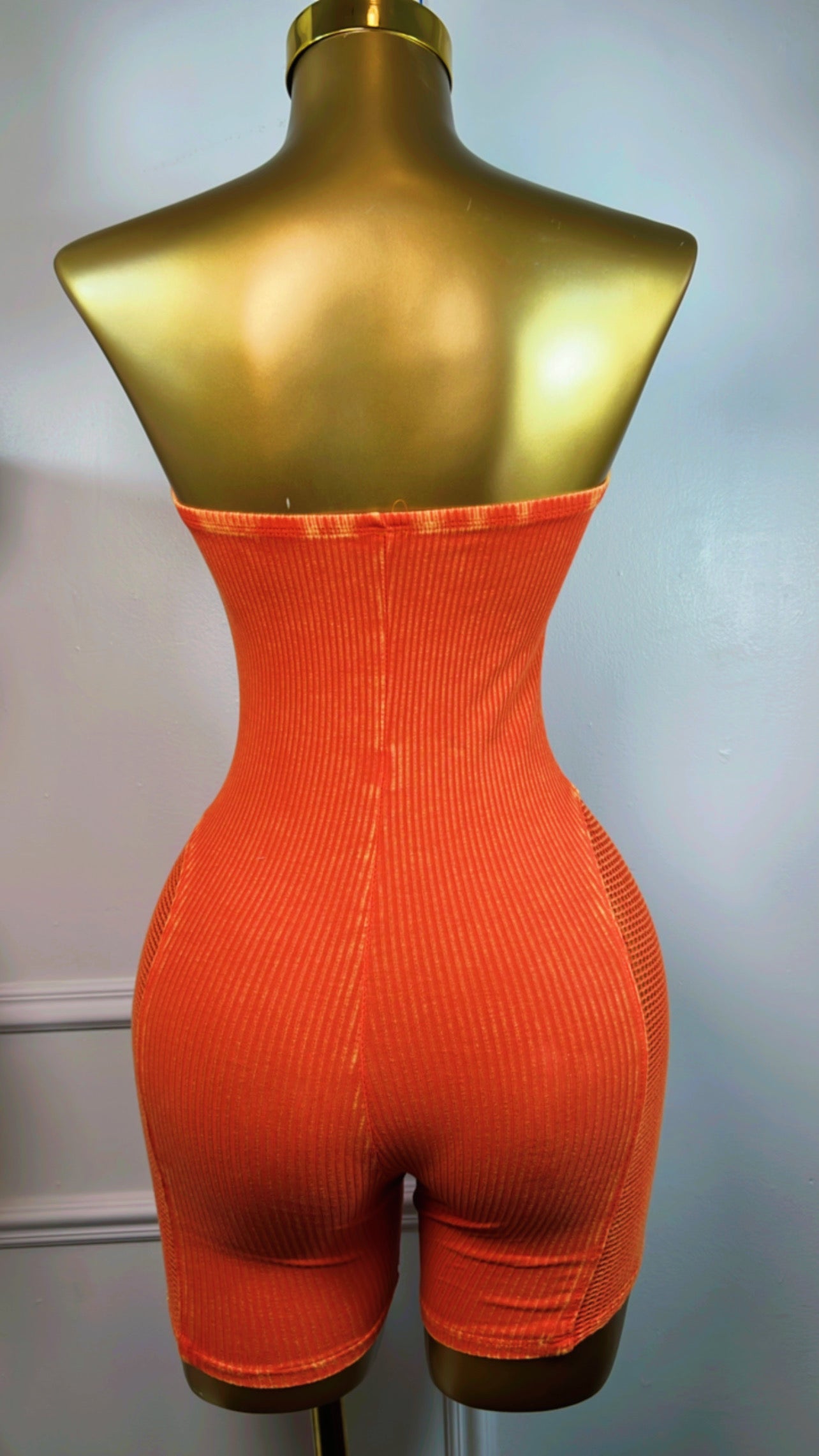 Orange bae romper