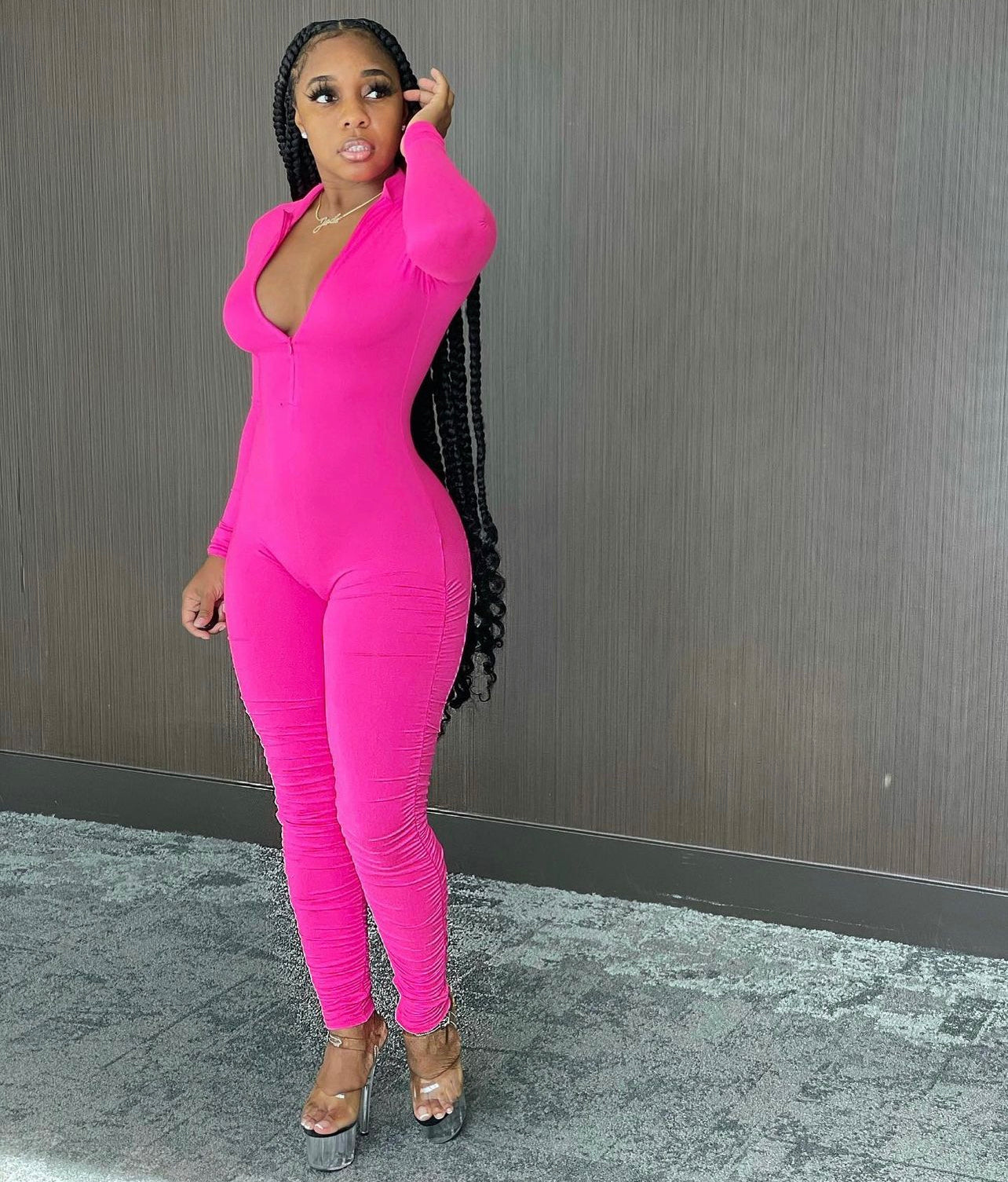 Black and Pink Bodysuit