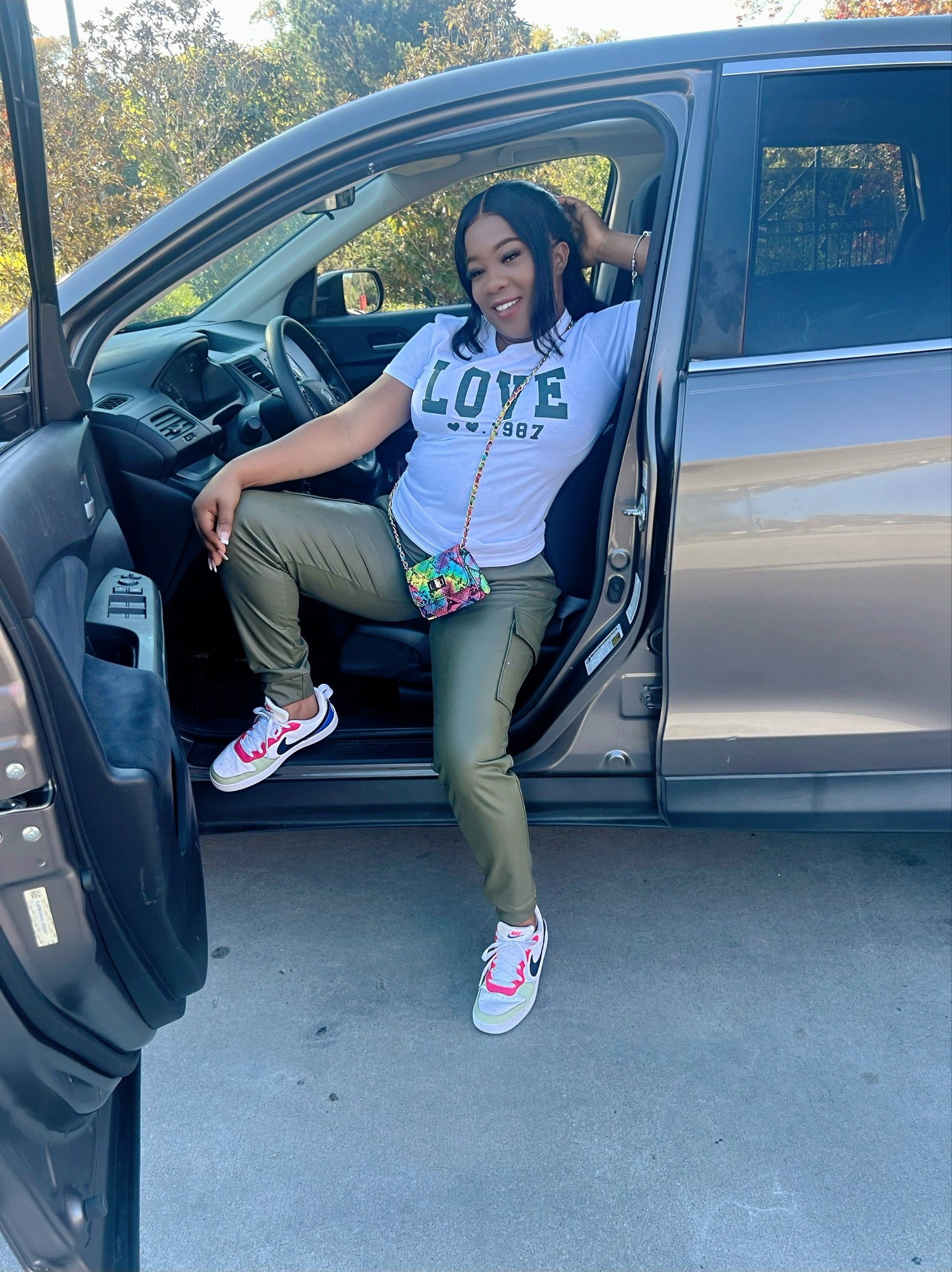 Green jogger pants