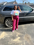 Playing it cool pants ( fuschia )