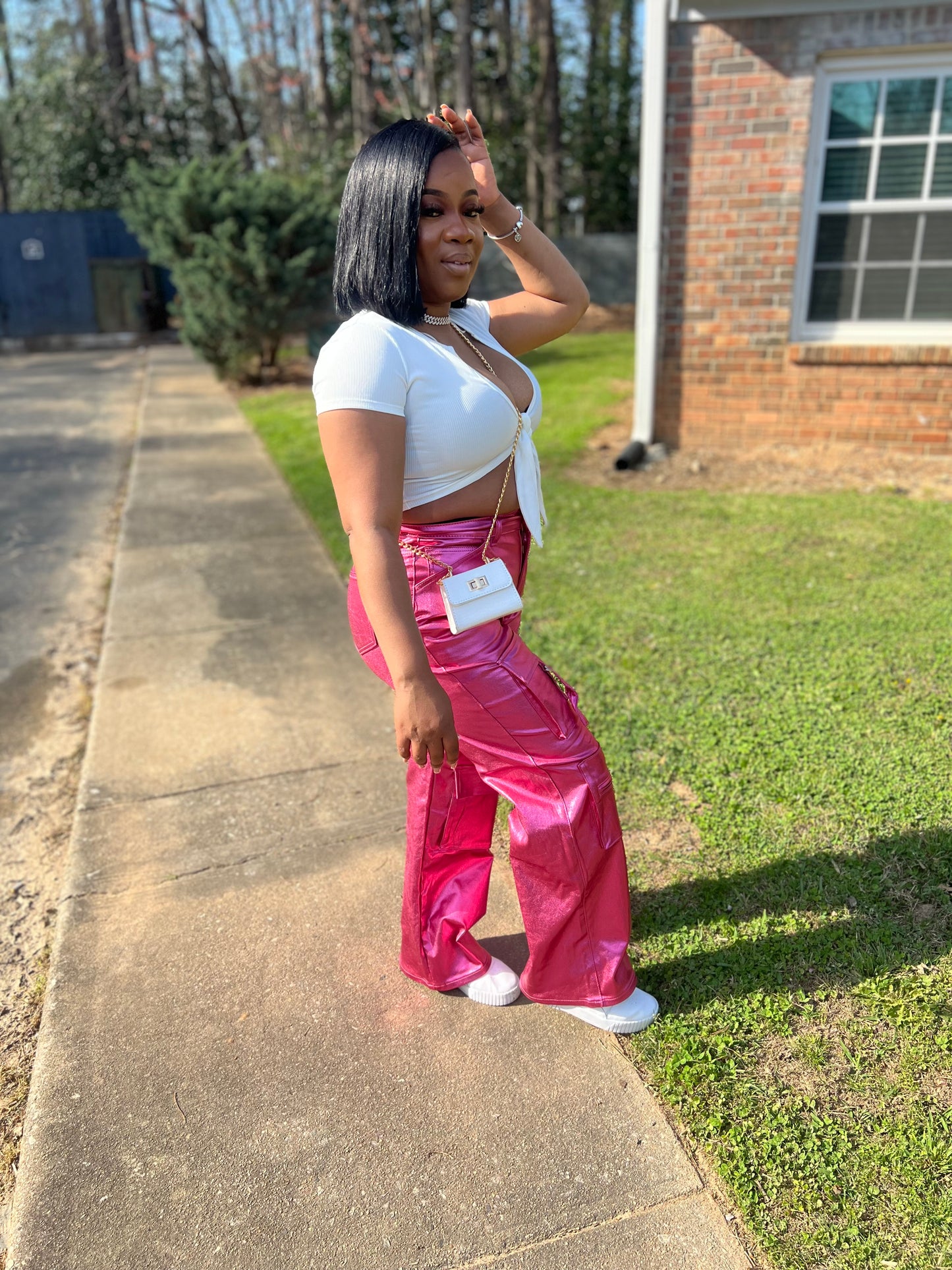 Pink Cargo vibes pants