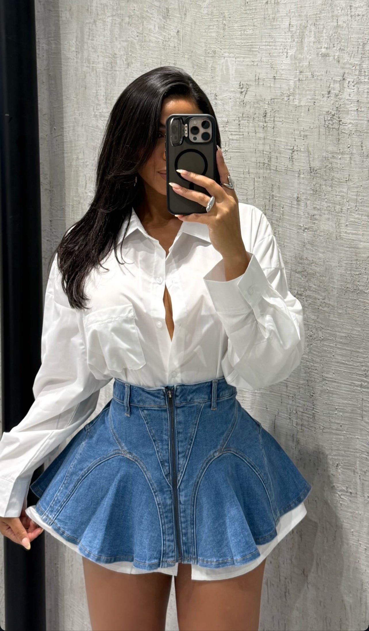 White oversized shirt