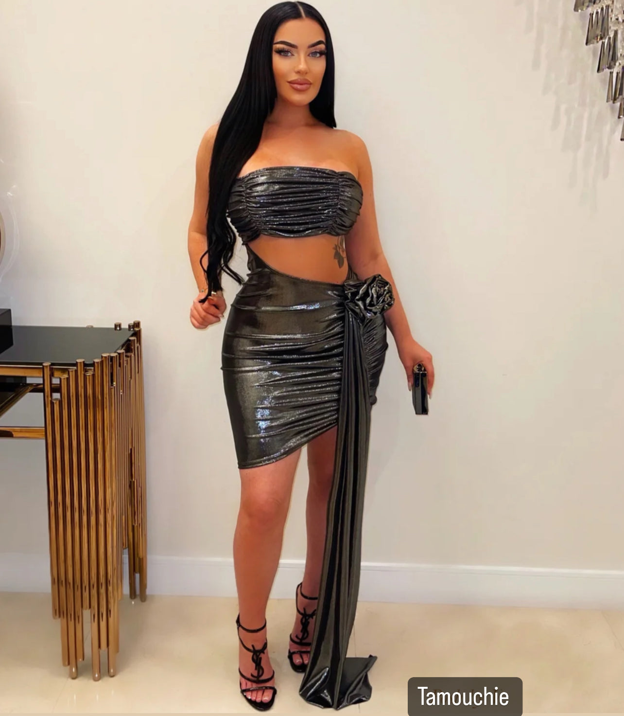 Silver bae dress