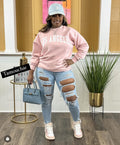 NW oversized sweatshirt - Pink