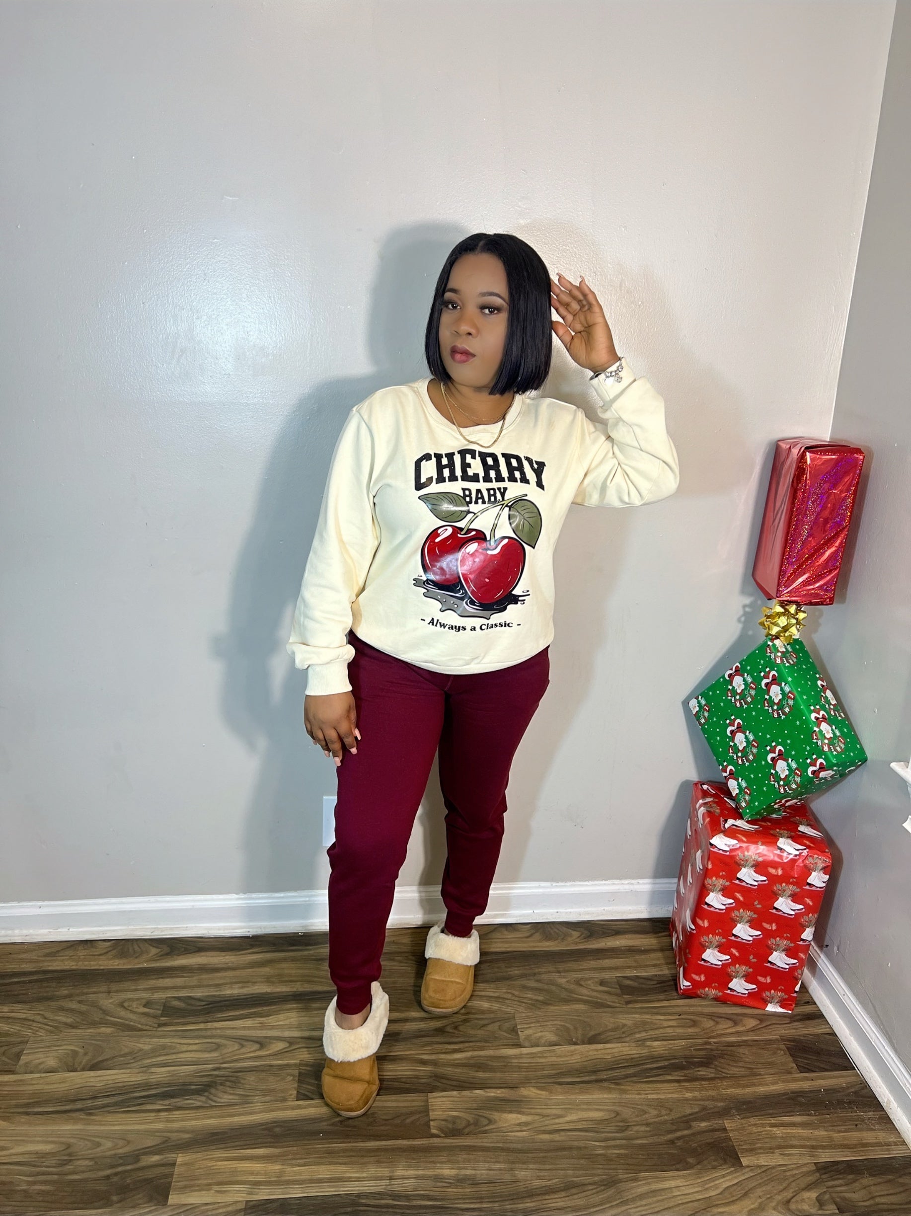 joggers pants ( Burgundy )