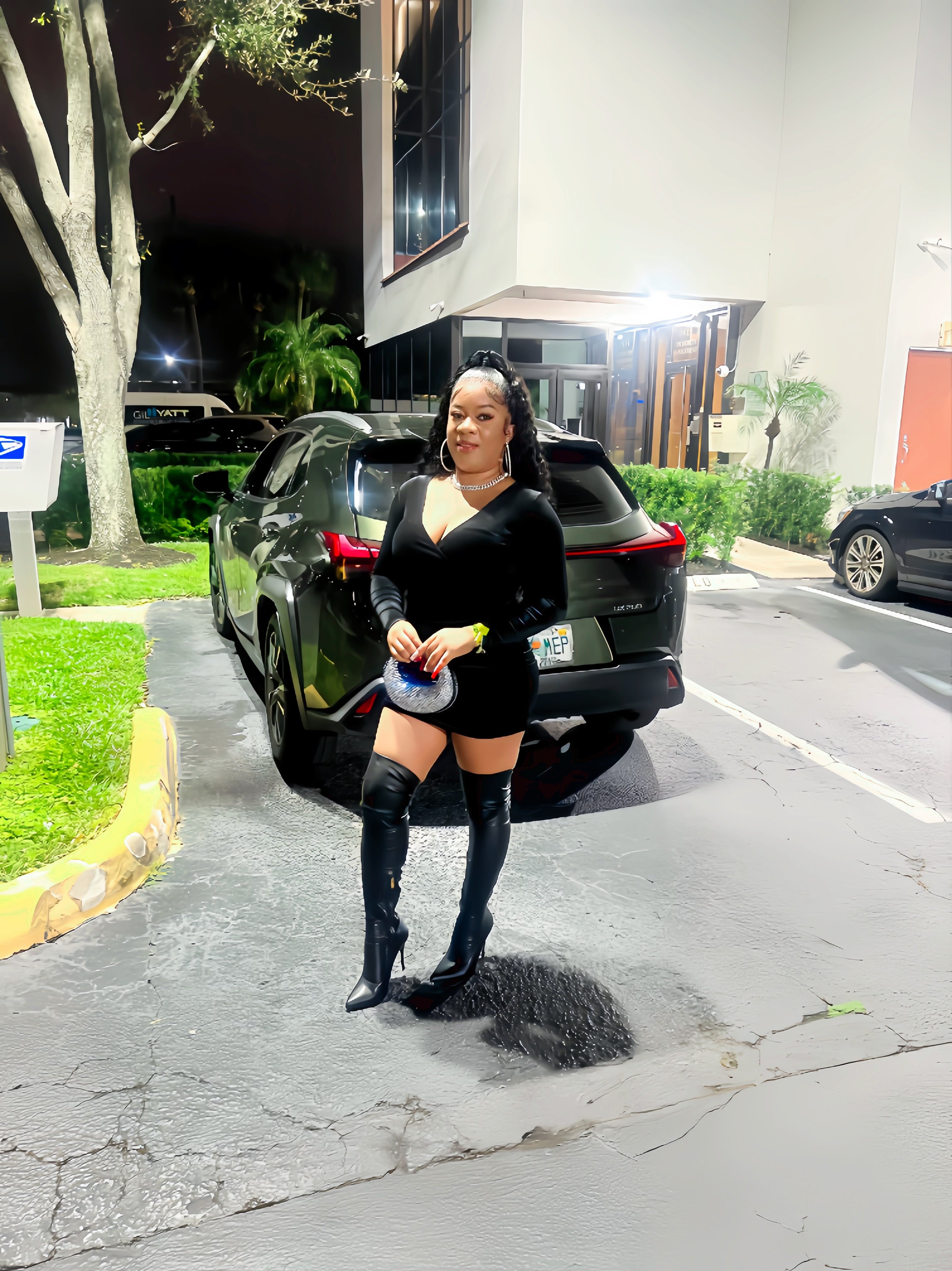 Black mini dress
