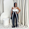 Black and white romper