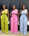Nina blue linen set