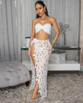 3 pieces white cover up set