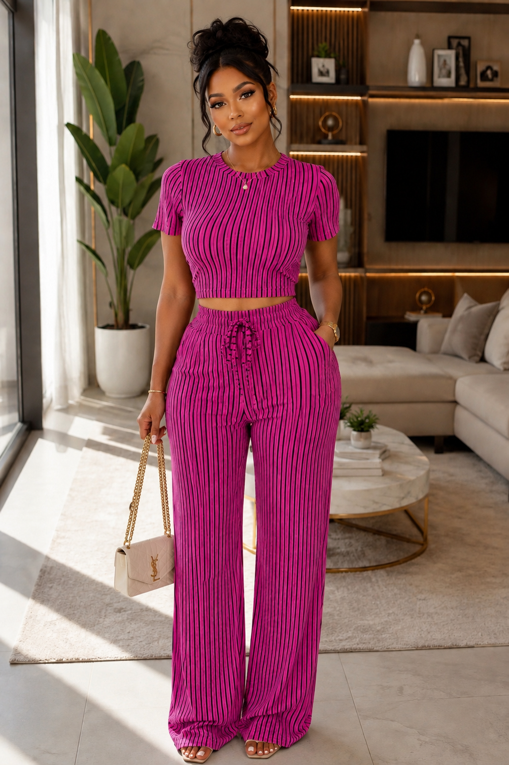 Pinstripe Ease (Pink)