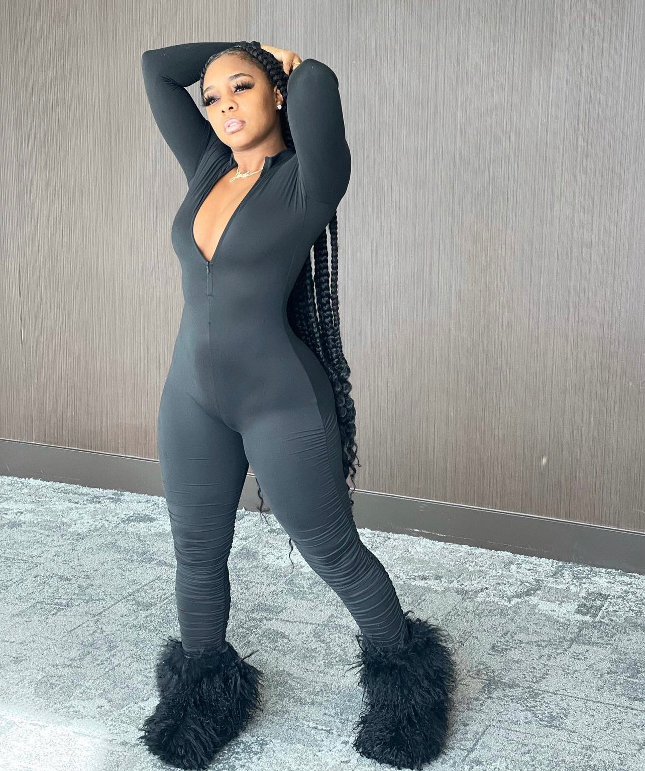 Black and Pink Bodysuit