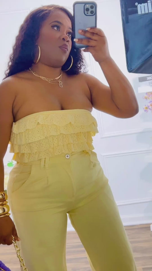 Ruffle tube top
